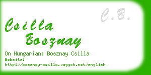 csilla bosznay business card